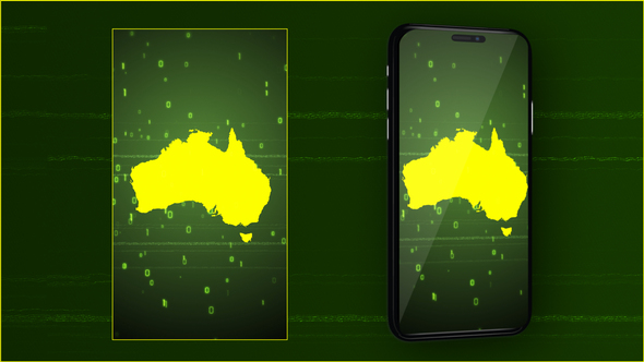 Australia Digital Map Intro - Vertical Video