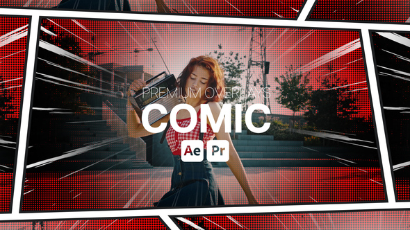 Premium Overlays Comic Elements template preview