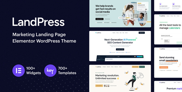 LandPress – Marketing Landing Page Elementor WordPress Theme