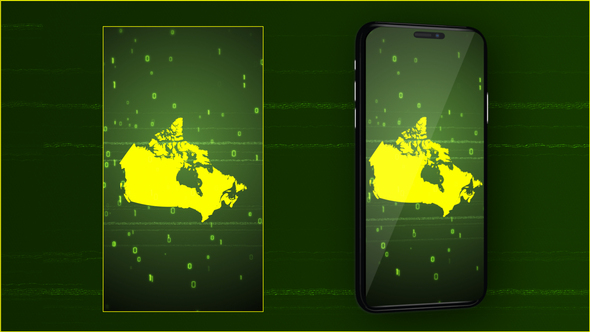 Canada Digital Map Intro - Vertical Video