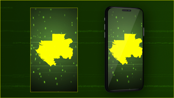 Gabon Digital Map Intro - Vertical Video