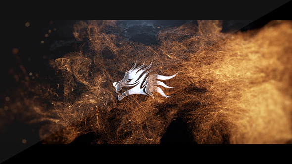 Golden Particle Stream Logo Logo Stings template preview