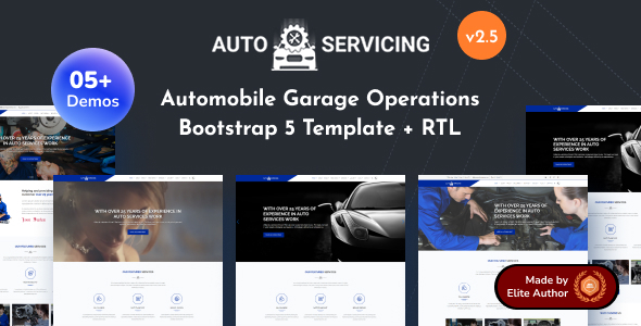 AutoServicing - Automobile Garage Operations & Car Servicing Bootstrap 5 Template