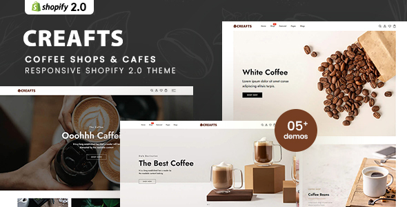 Creafts – Coffee Shops & Cafes Shopify 2.0 Theme