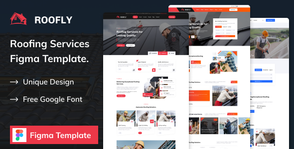 Roofly-  Roofing Services Figma UI Template