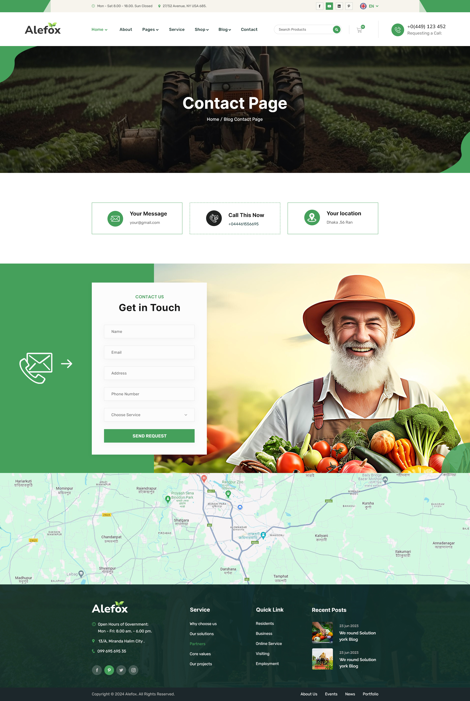 Alefox - Organic Food Farming & Agriculture PSD Template by bracket-web