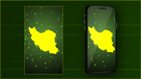Iran Digital Map Intro - Vertical Video