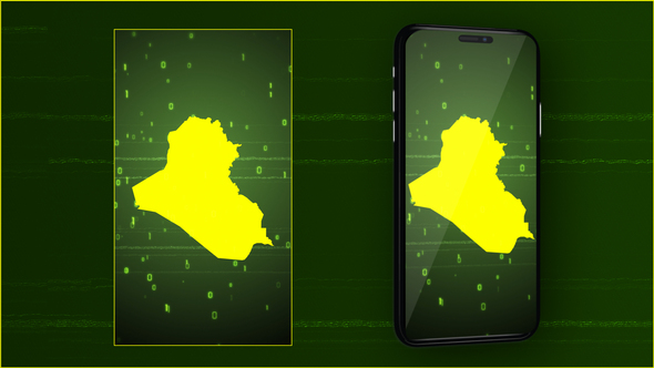 Iraq Digital Map Intro - Vertical Video