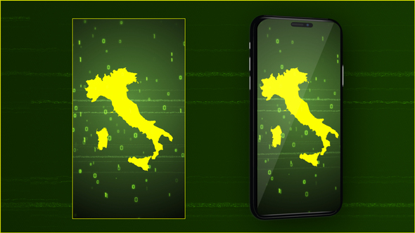 Italy Digital Map Intro - Vertical Video