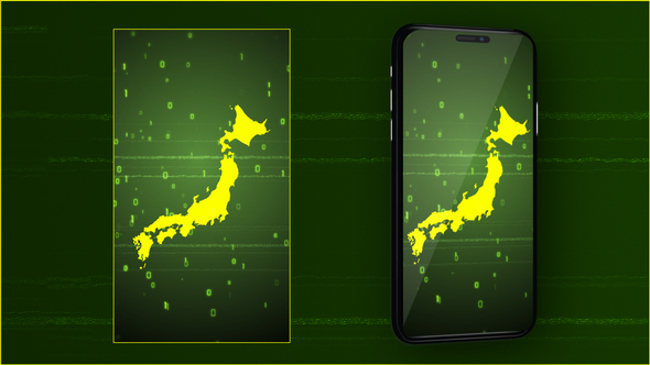 Japan Digital Map Intro - Vertical Video