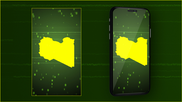 Libya Digital Map Intro - Vertical Video