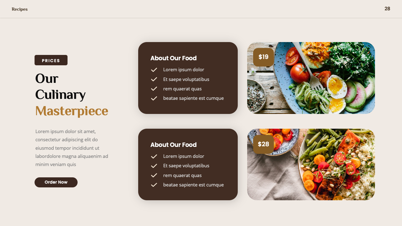Recipes - Food PowerPoint Template, Presentation Templates | GraphicRiver