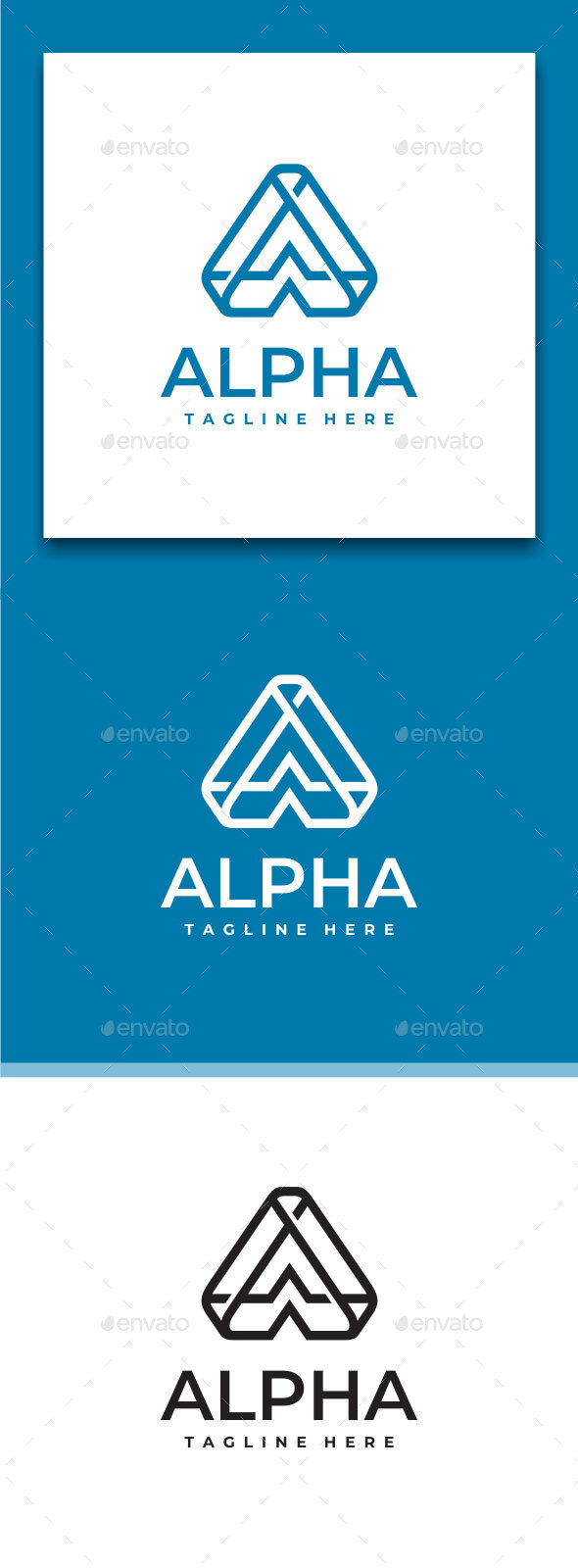 Alpha - Abstract Letter A Logo Design