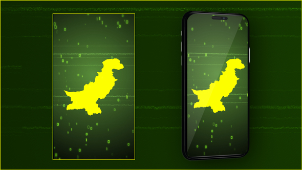 Pakistan Digital Map Intro - Vertical Video
