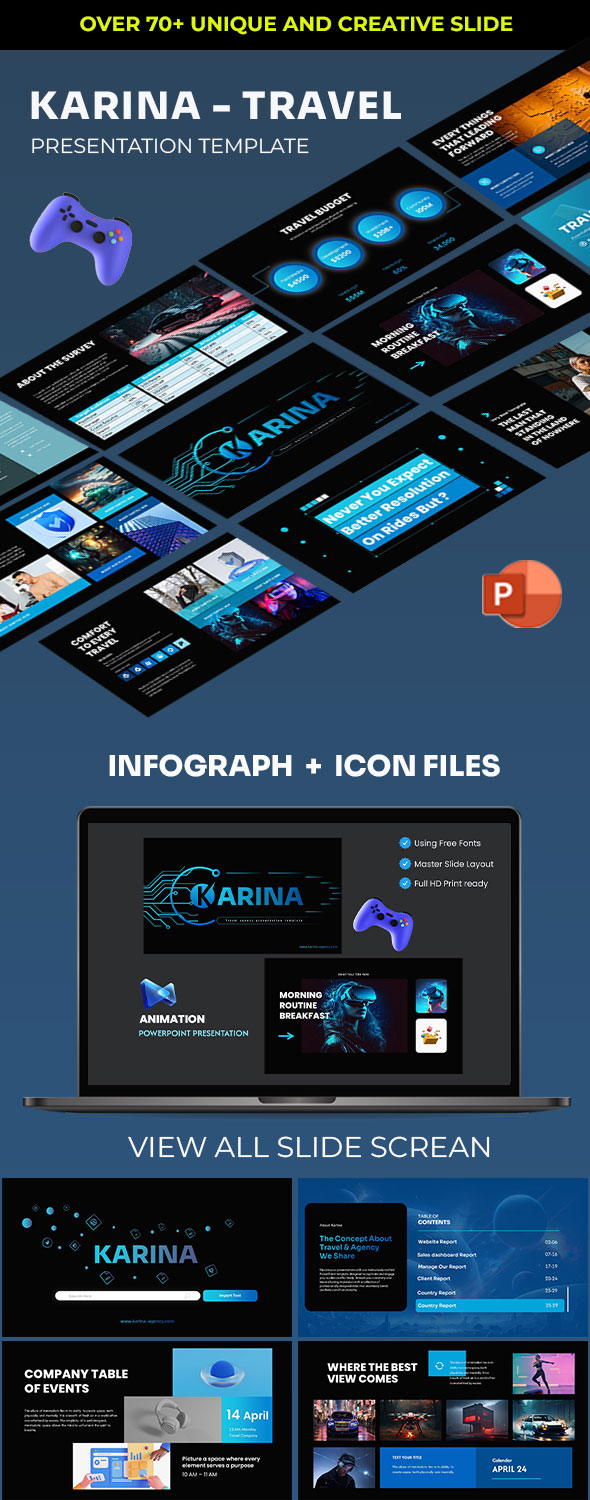 [DOWNLOAD]Karina Travel Agency Animated PowerPoint Presentation Template
