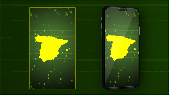 Spain Digital Map Intro - Vertical Video
