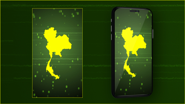 Thailand Digital Map Intro - Vertical Video