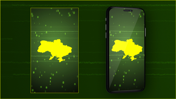 Ukraine Digital Map Intro - Vertical Video