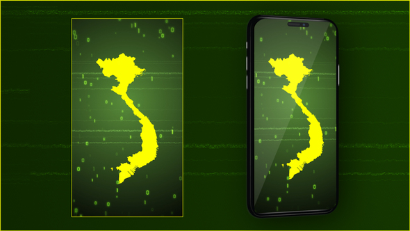Vietnam Digital Map Intro - Vertical Video