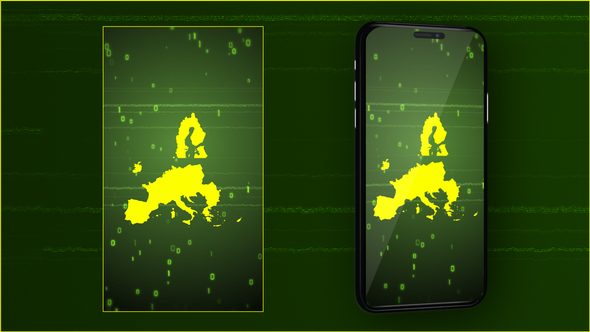 European Union Digital Map Intro - Vertical Video