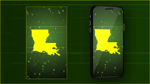 Louisiana State Digital Map Intro - Vertical Video