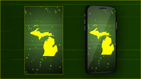 Michigan State Digital Map Intro - Vertical Video