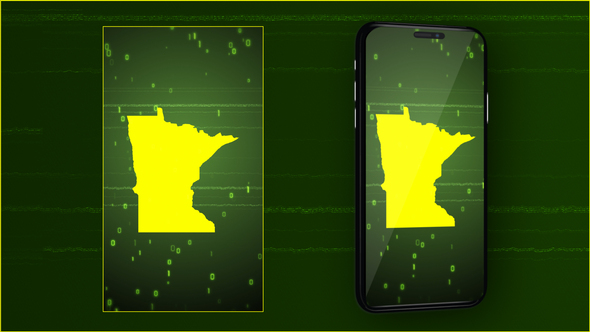 Minnesota State Digital Map Intro - Vertical Video