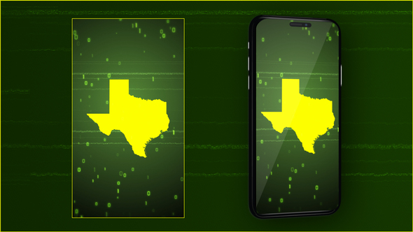 Texas State Digital Map Intro - Vertical Video