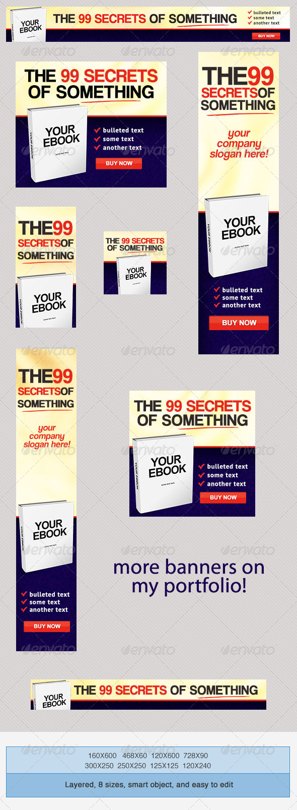 Buy Ebook PSD Banner Ad Templates - Banners & Ads Web Elements