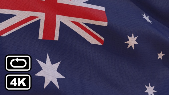Australia Flag 4K Seamless Loop alt