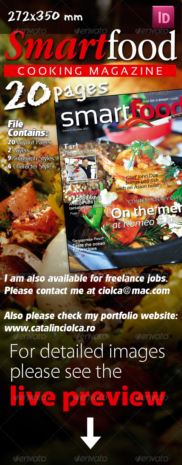 Smart Food Cooking Magazine - Magazines Print Templates