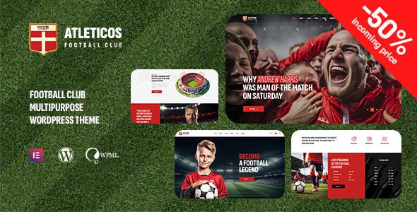 Atleticos - Soccer & Football Sports Club WordPress Theme
