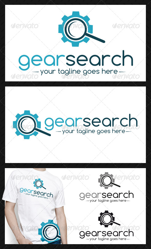 Gear Search Logo Template - Symbols Logo Templates