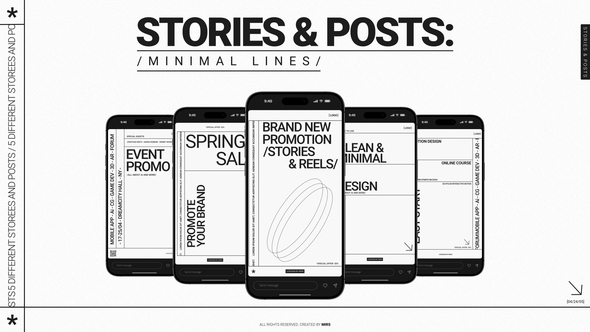 Stories & Posts: Minimal Lines (FCPX)