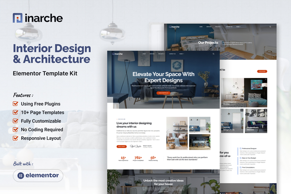 Inarche - Interior Design & Architecture Elementor Template Kit