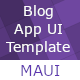 Blog App UI Template for MAUI Net 8
