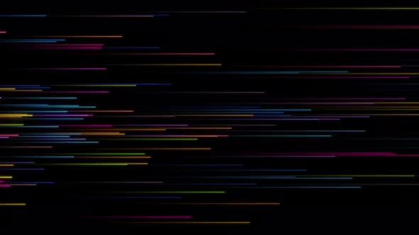 Sparse Abstract Colorful Streaks Moving Left to Right Looping Background