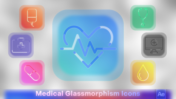 Medical Glassmorphism Icons