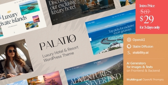 Palatio — Luxury Hotel & Resort WordPress Theme