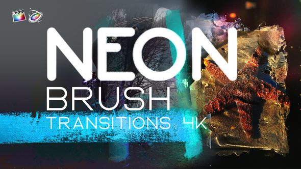 Neon Brush Transitions 4K