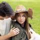 young couple in love on a picnic in summer park - PhotoDune Item for Sale