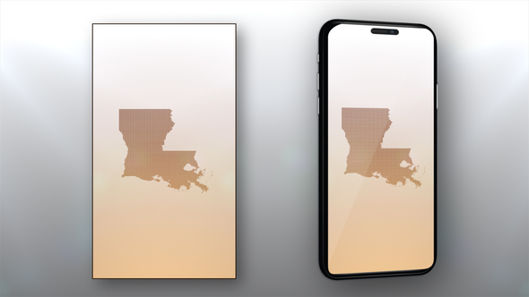 Louisiana State Map Opener - Vertical Video