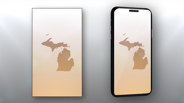 Michigan State Map Opener - Vertical Video