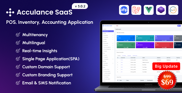 Acculance SaaS - POS, Inventory, Accounting SaaS Application