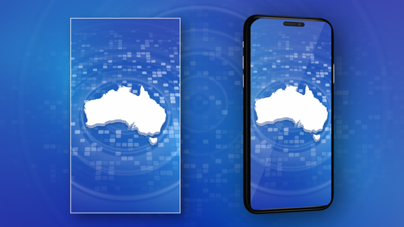 Australia Map Intro - Vertical Video