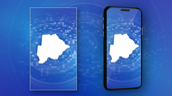 Botswana Map Intro - Vertical Video