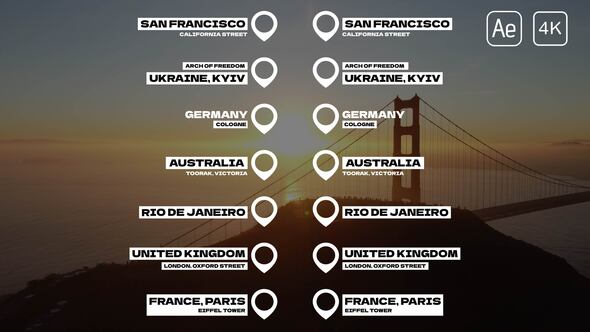 Location Titles | After Effects Titles template preview