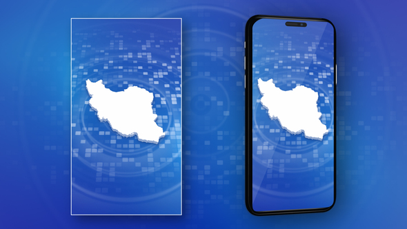 Iran Map Intro - Vertical Video