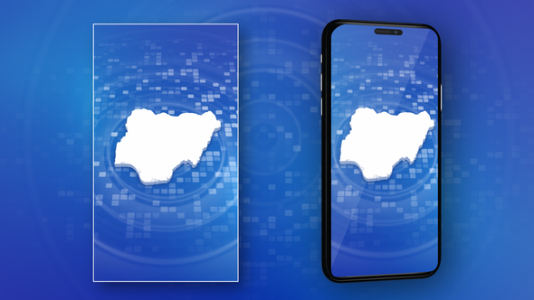 Nigeria Map Intro - Vertical Video
