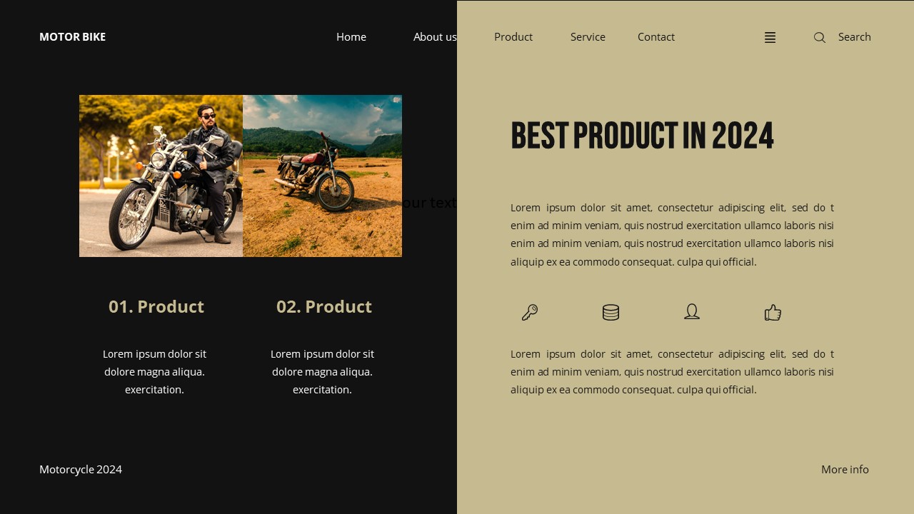 Motor Bike - Motorcycle Powerpoint Templates, Presentation Templates